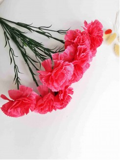 Цветок искусственный "Гвоздика" 40см. (розовый), 1 штука